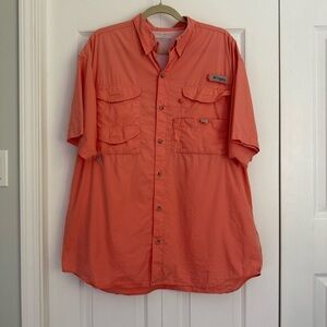 Columbia PFG Performance Short sleeve Button-Up fishing Shirt size XL